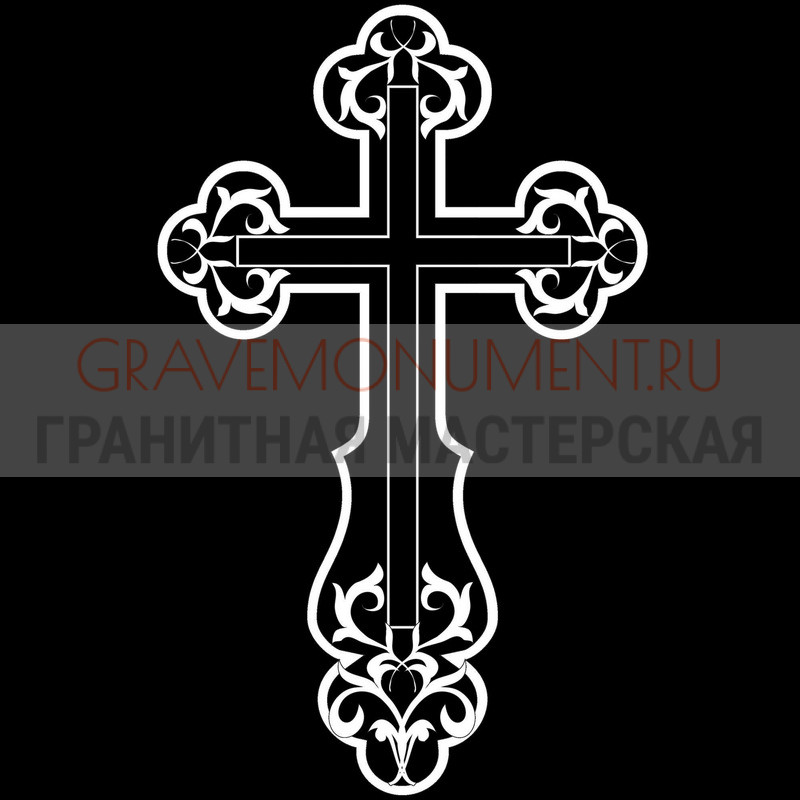 Гравировка креста на памятник Крест на памятник ХК 0183