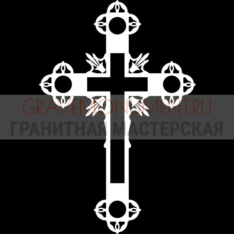 Гравировка креста на памятник Крест на памятник ХК 0195