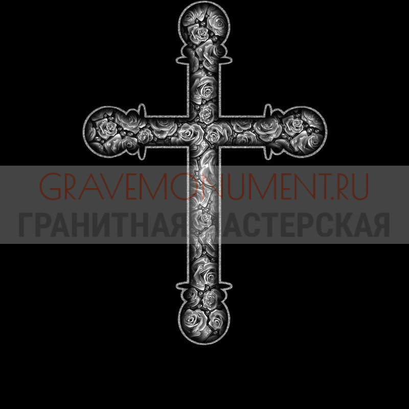 Гравировка креста на памятник Крест на памятник ХК 0198