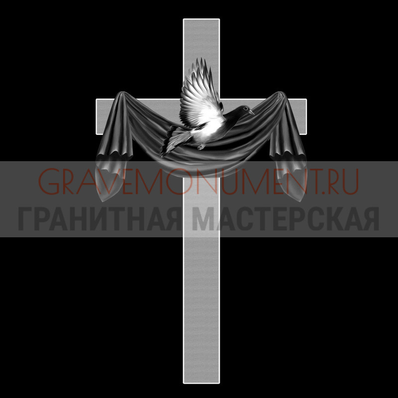 Гравировка креста на памятник Крест на памятник ХК 0205