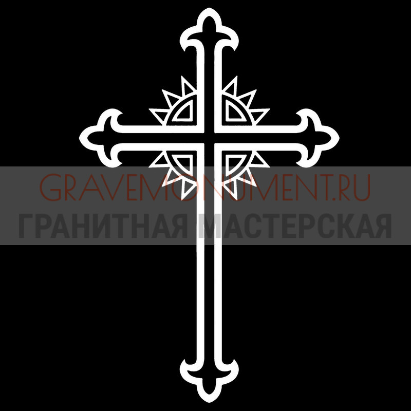 Гравировка креста на памятник Крест на памятник ХК 0224