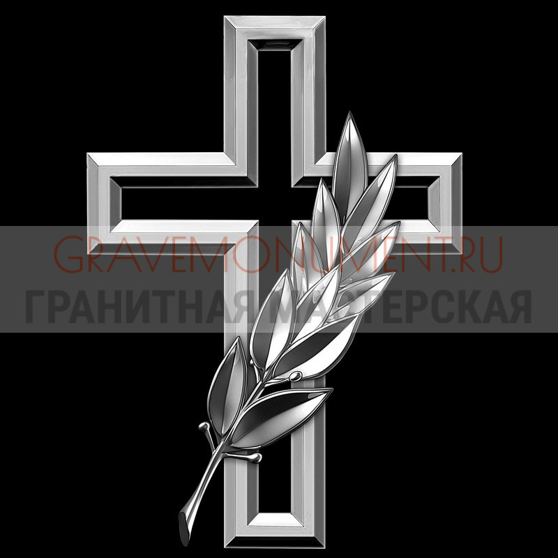 Гравировка креста на памятник Крест на памятник ХК 0235