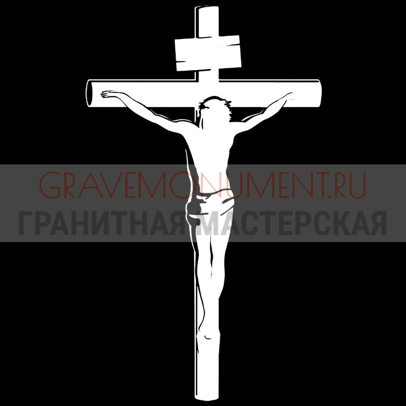 Гравировка креста на памятник Крест на памятник ХК 0237