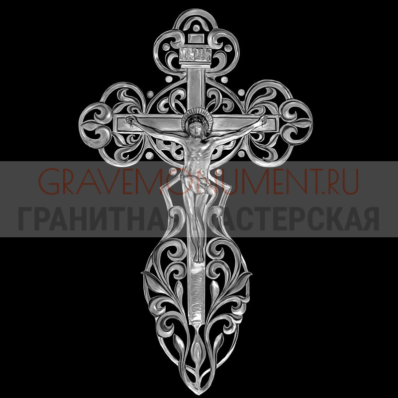 Гравировка креста на памятник Крест на памятник ХК 0247