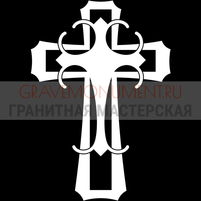 Гравировка креста на памятник Крест на памятник ХК 0250