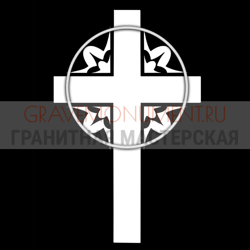 Гравировка креста на памятник Крест на памятник ХК 0263