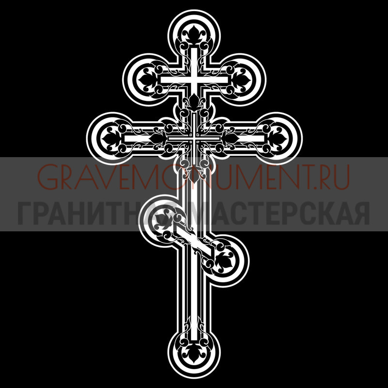 Гравировка креста на памятник Крест на памятник ХК 0264