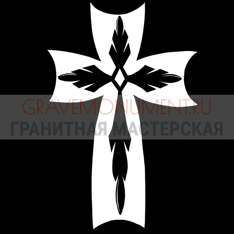 Гравировка креста на памятник Крест на памятник ХК 0268