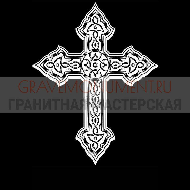 Гравировка креста на памятник Крест на памятник ХК 0270