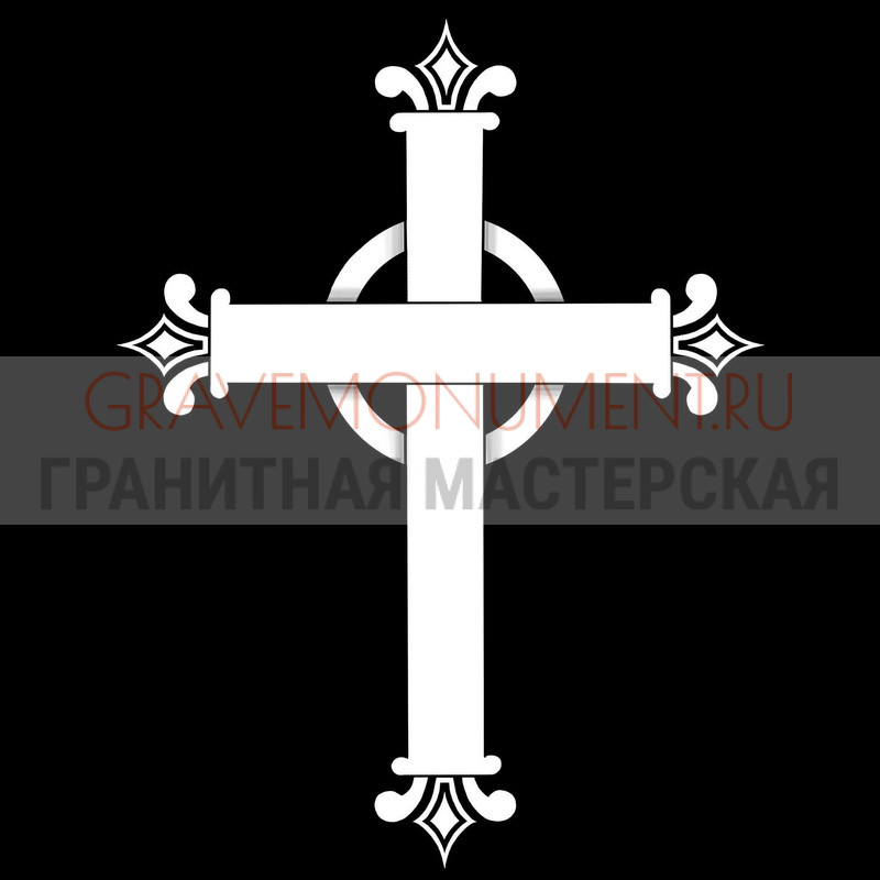 Гравировка креста на памятник Крест на памятник ХК 0274