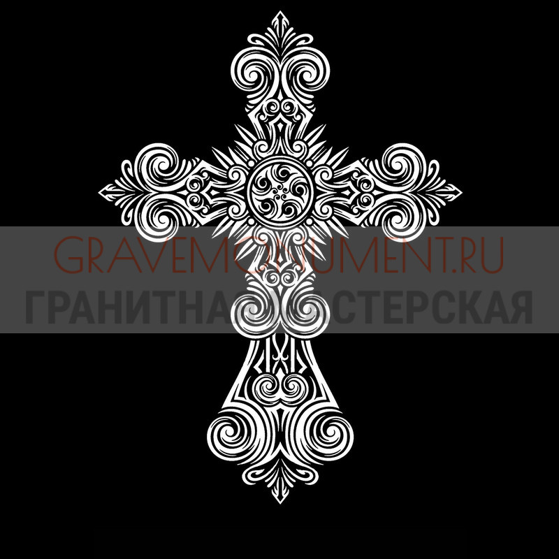Гравировка креста на памятник Крест на памятник ХК 0279