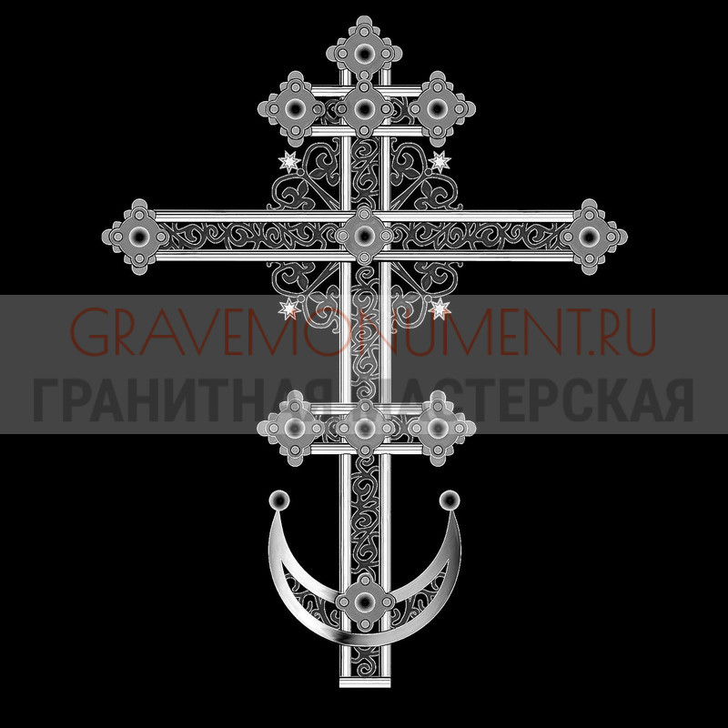 Гравировка креста на памятник Крест на памятник ХК 0283