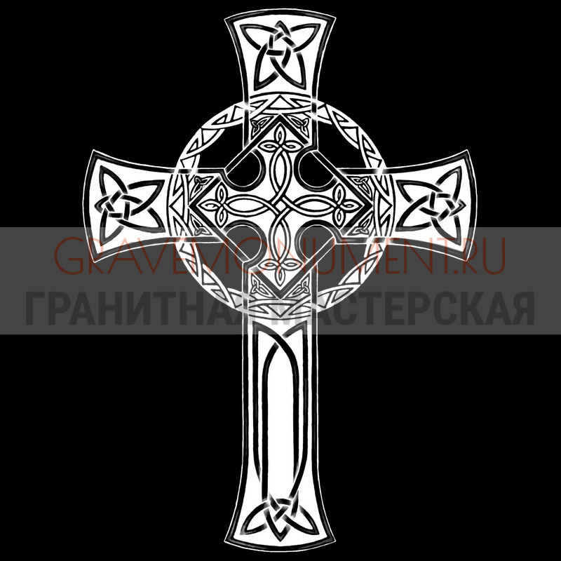 Гравировка креста на памятник Крест на памятник ХК 0284