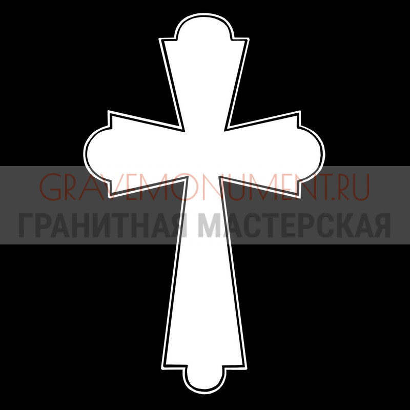 Гравировка креста на памятник Крест на памятник ХК 0286
