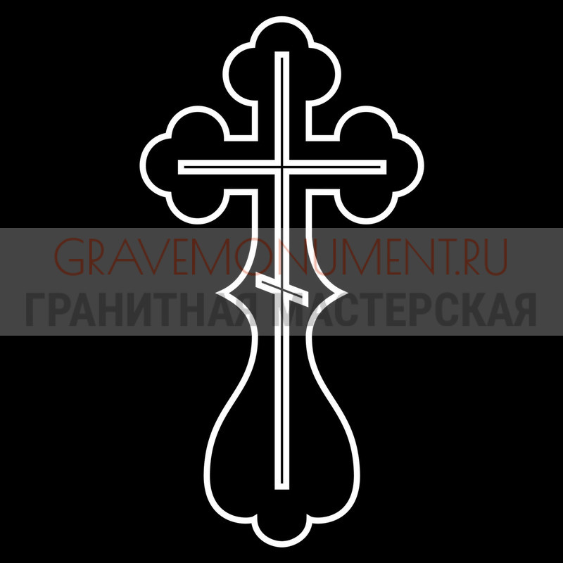 Гравировка креста на памятник Крест на памятник ХК 0295