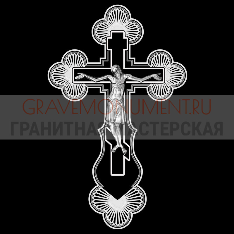 Гравировка креста на памятник Крест на памятник ХК 0297