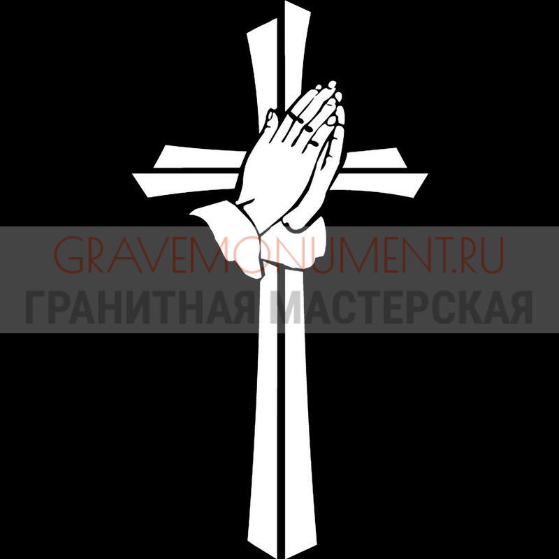 Гравировка креста на памятник Крест на памятник ХК 0313