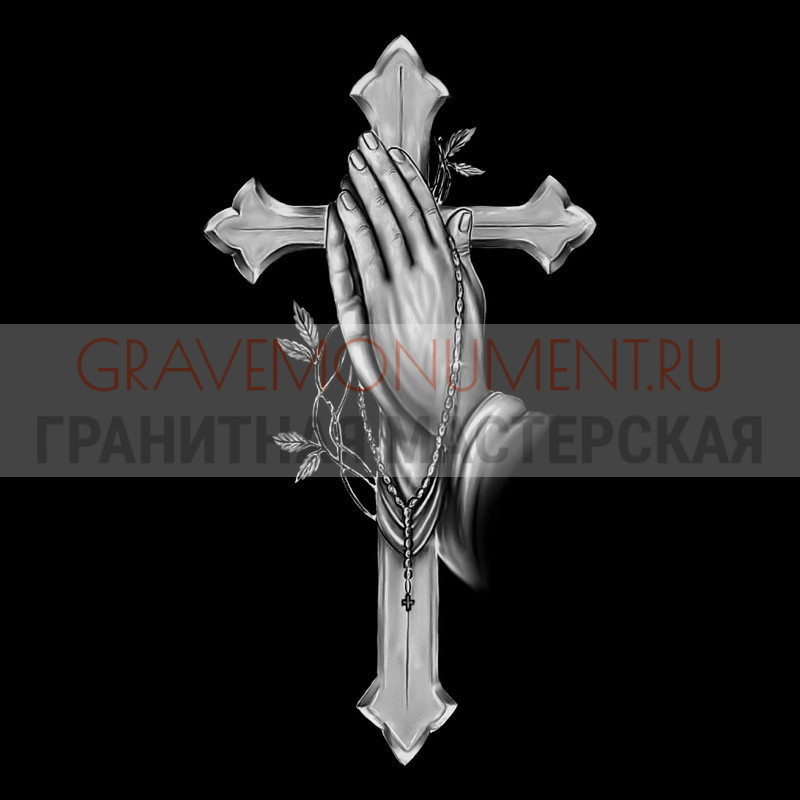 Гравировка креста на памятник Крест на памятник ХК 0326