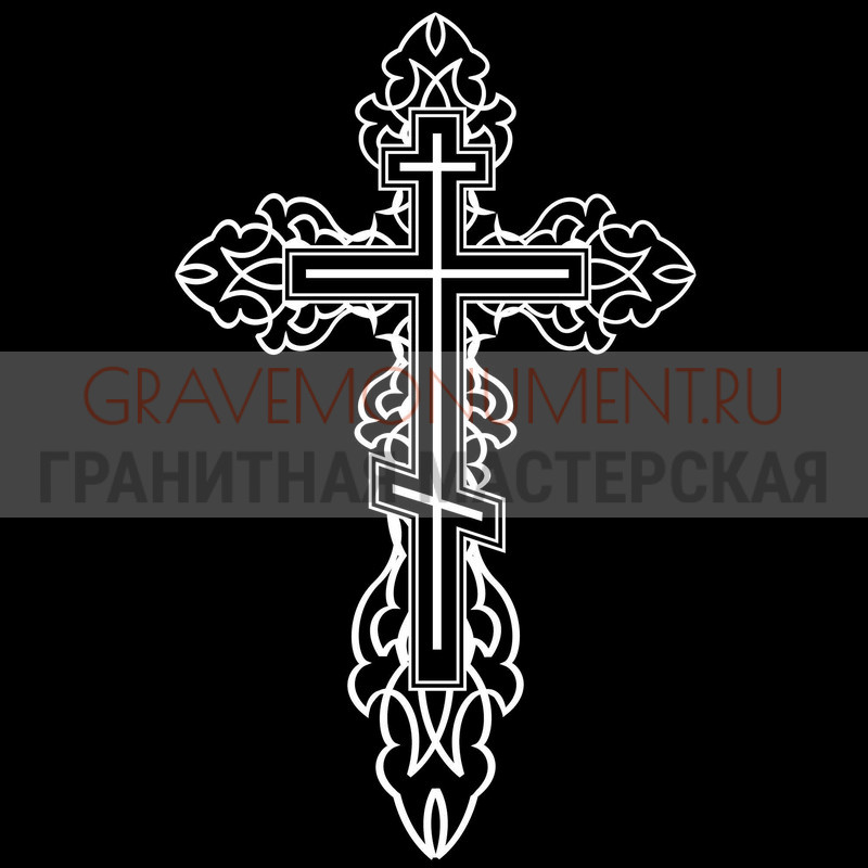 Гравировка креста на памятник Крест на памятник ХК 0330