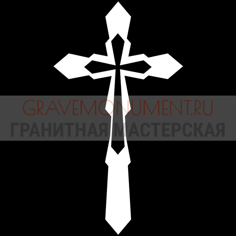 Гравировка креста на памятник Крест на памятник ХК 0336
