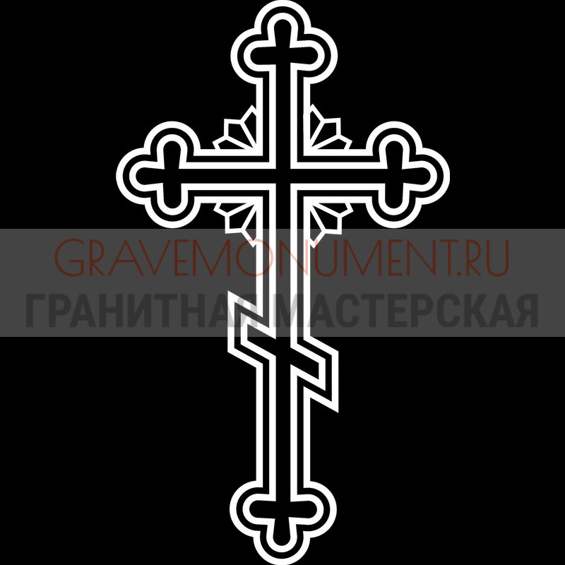 Гравировка креста на памятник Крест на памятник ХК 0337