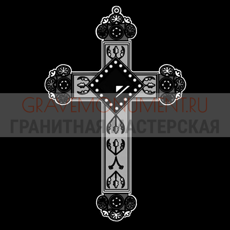 Гравировка креста на памятник Крест на памятник ХК 0372