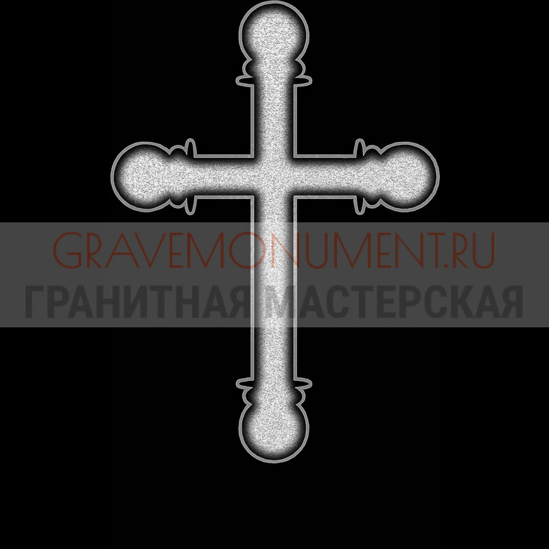 Гравировка креста на памятник Крест на памятник ХК 0375