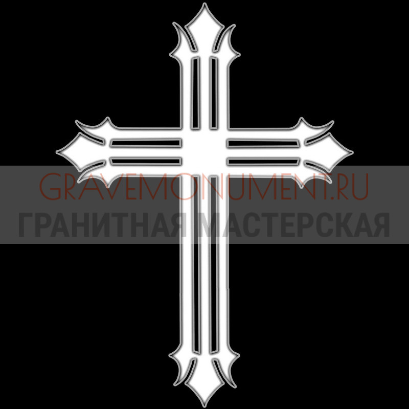 Гравировка креста на памятник Крест на памятник ХК 0382