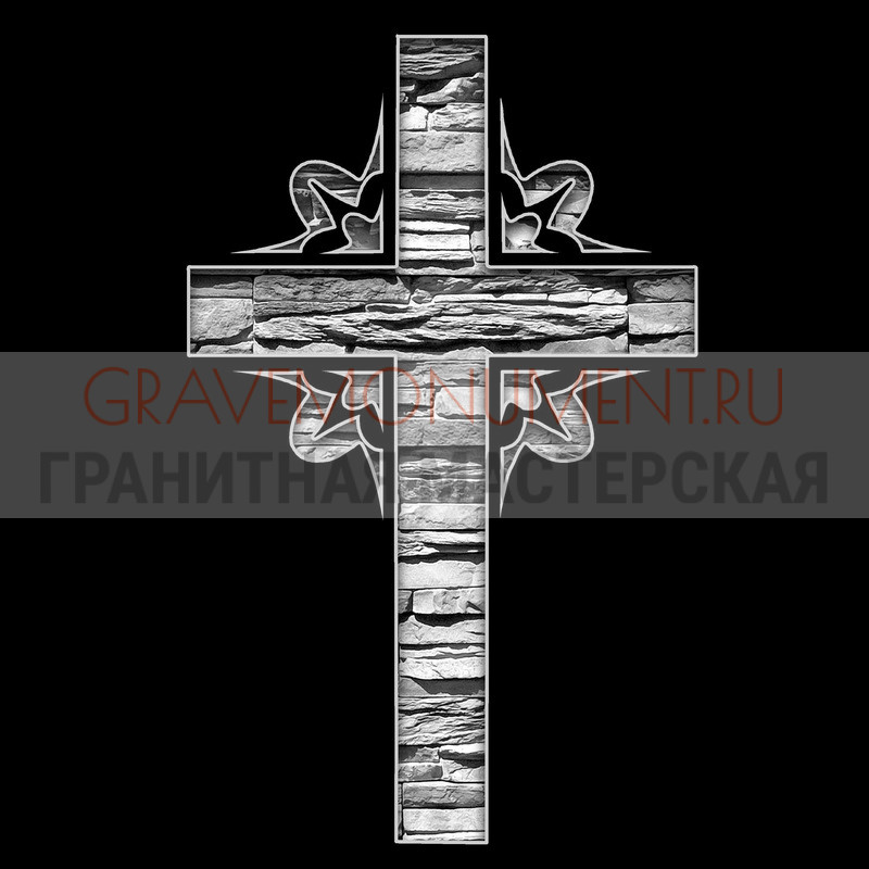 Гравировка креста на памятник Крест на памятник ХК 0387
