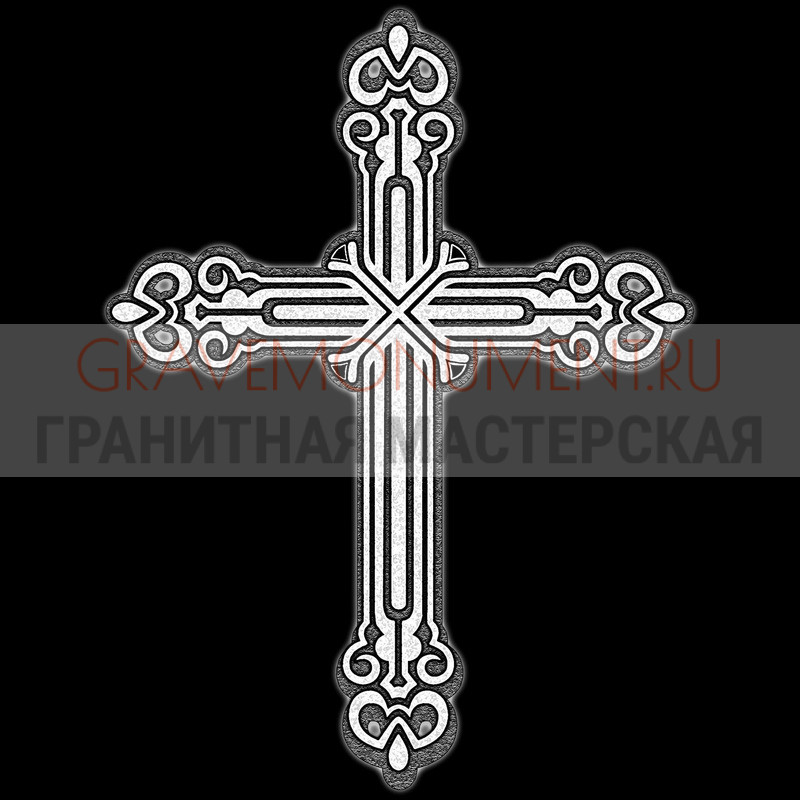 Гравировка креста на памятник Крест на памятник ХК 0389