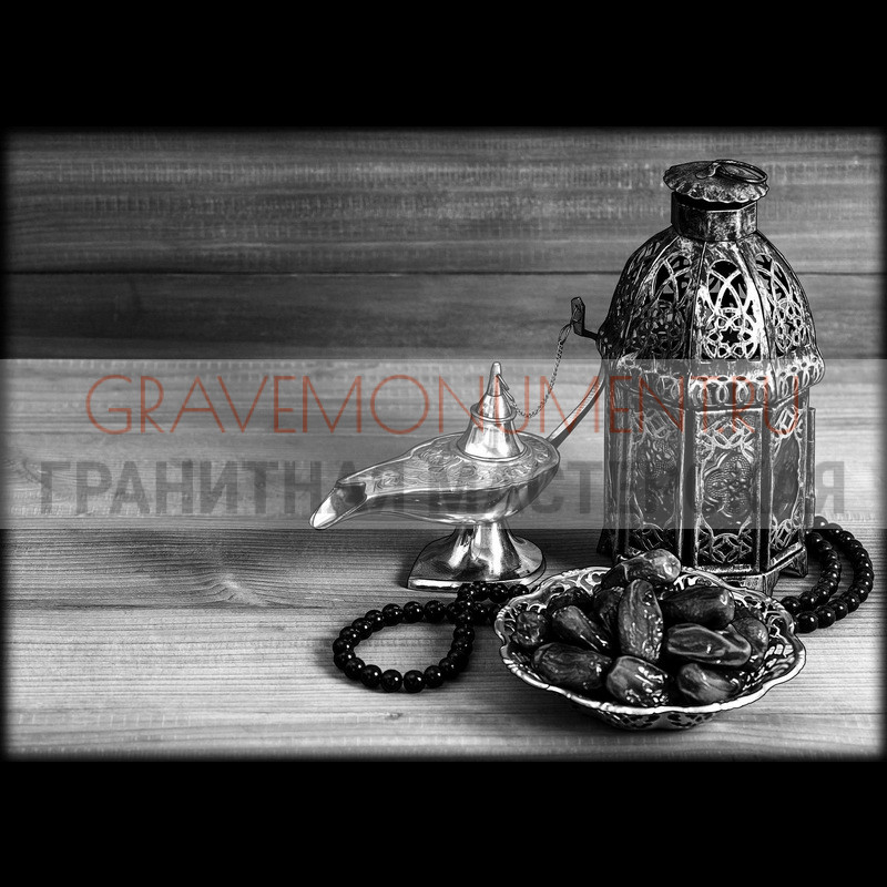 Художественная гравировка мечети на памятник Гравировка мечети ГМ 0027