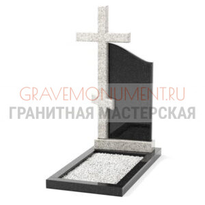 Комбинированный памятник КП 007 габбро мансур