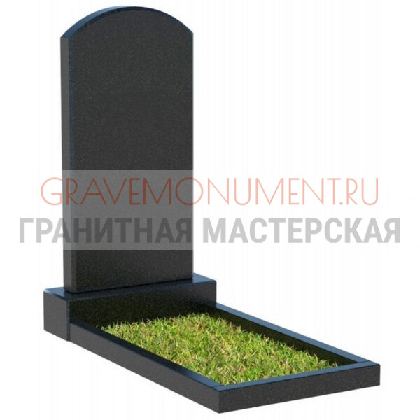 Вертикальный памятник ПВК 004 1 диабаз цветник