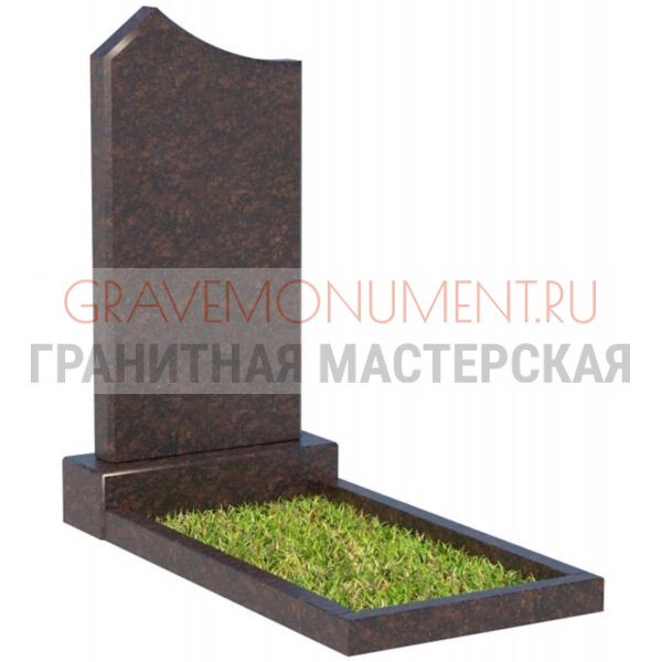 Вертикальный памятник ПВК 007 2 диабаз цветник